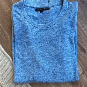 John Varvatos Heather Blue Crew Neck cotton sweater